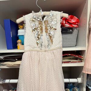 Mini Boden Tulle Party Dress Kids 3-4Y Angel Wings Sequin